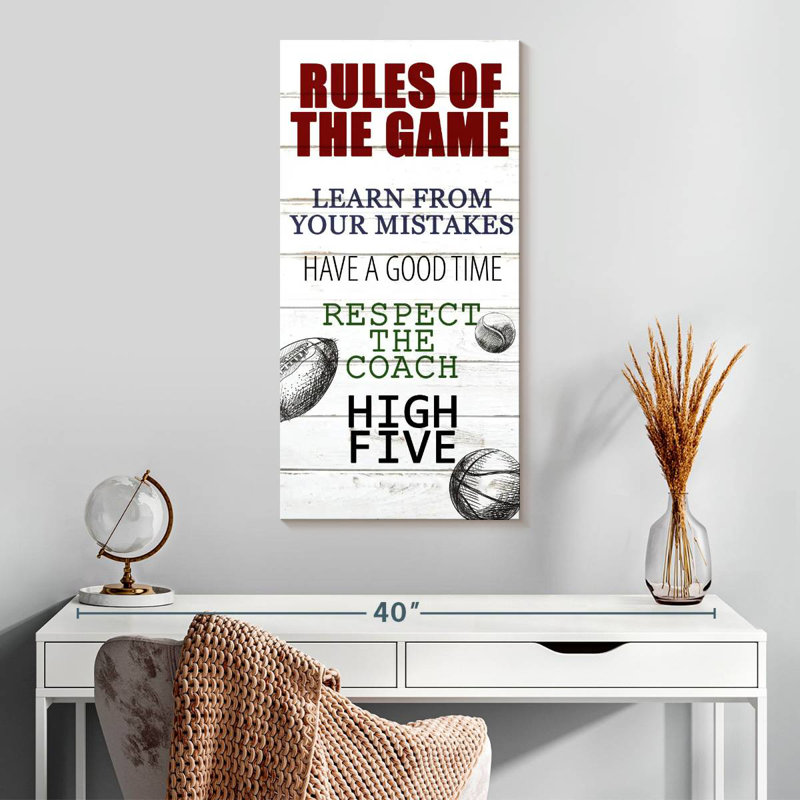 Rules Of The Game I, H 30 po x l 15 po