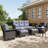 Lark Manor™ 6 Piece Wicker Patio Furniture Set, Classis Outdoor Conversation 360 Degree Swivel Chairs Set with Coffee Table-2075389069-2075389058