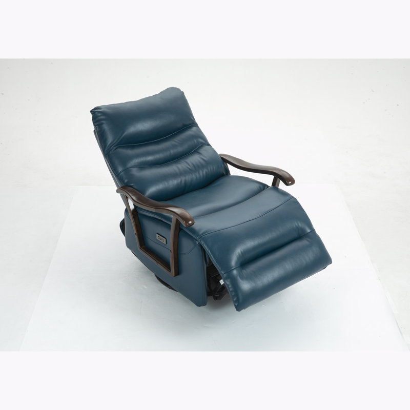 Fauteuil oscillant pivotant berçant inclinable électrique, Bleu