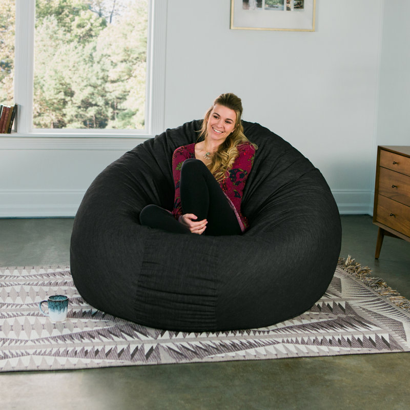 Fauteuil à billes 6 pieds Cocoon - Denim, noir