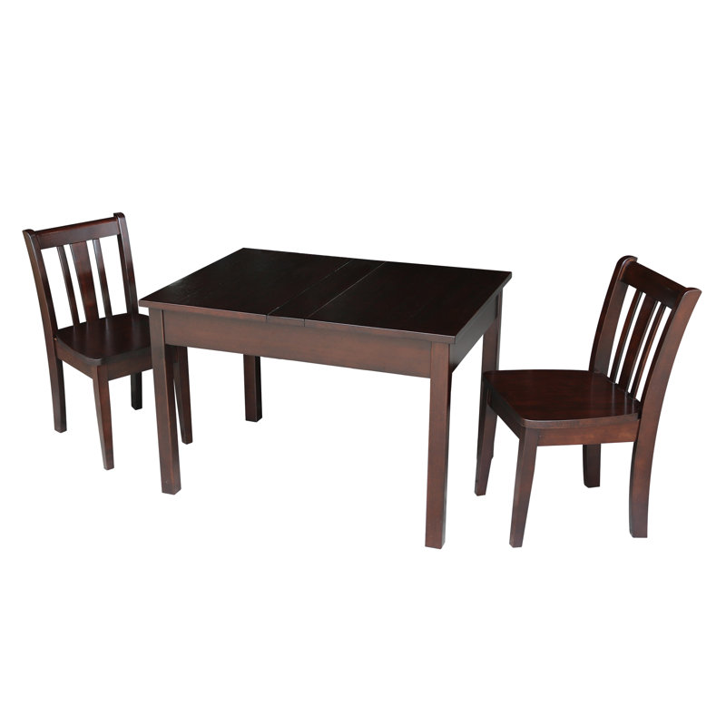 Ensemble de table rectangulaire et de chaises pour enfants Rozanne, Moka riche