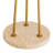 Collina 72.83'' Antique Brass/Travertine Torchiere Floor Lamp