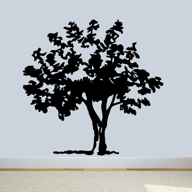 Décalcomanie murale arbre contes, Noir