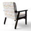 Chaise d'appoint abstraite avec accoudoirs bruns neutres-971613831