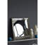Miroir carré argenté 24 po x 24 po avec accents floraux, plateau décoratif, miroir suspendu, décoration intérieure traditionnelle