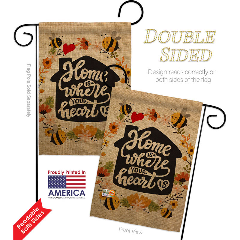 Double Sided 18.5 in. H x 13 in. W Polyester Garden flag