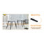 Ensemble de table de salle à manger moderne en faux marbre avec 4 chaises fantômes - ensemble de table de cuisine en verre 5 pièces et ensemble de chaises en acrylique transparent pour petits espaces-1286195226-1286195229