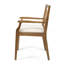  Bevelyn Acacia Patio Dining Armchair with Cushion-1857329297