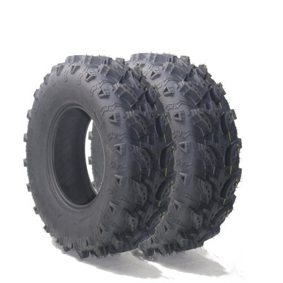 Ensemble de 2 mini pneus de vélo 19 x 7 à 8 pneus VTT tout-terrain UTV 19 x 7 x 8 pneus tubeless sport 4 PR, remplacement pour quad 4 roues UTV Go Kart Off-Road pour la boue, la saleté et le gazon