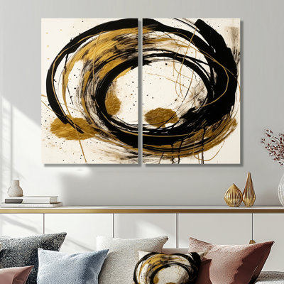 «Black And Gold The Art Of Chaos IV», reproduction d'art sur toile