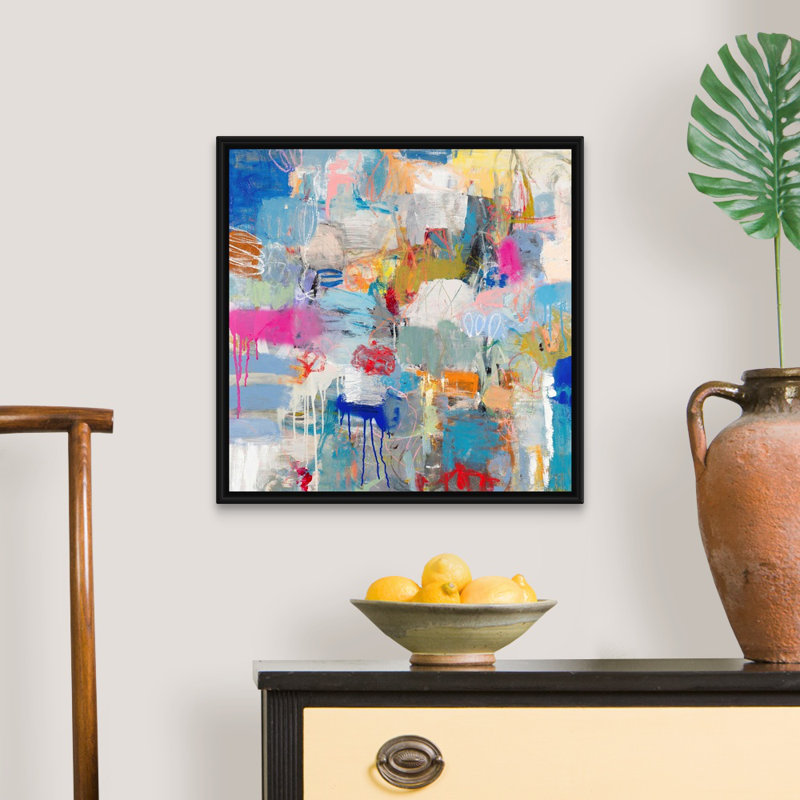 Reproduction d’art sur toile, "Laguna Beach" par Jeffrey Tover, Cadre noir, H 22 po x l 22 po x P 1,75 po