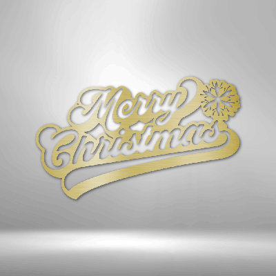 Merry Christmas Quote Steel Sign Laser Cut Powder Coated Home & Office Metal Wall Decor Multiple Sizes & Colors