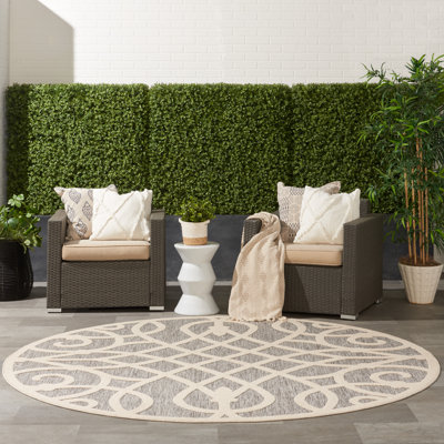 Anneke Gray/Beige Indoor/Outdoor Area Rug