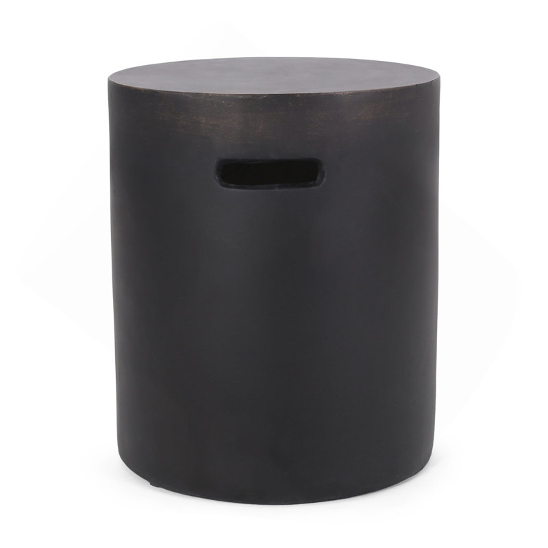 Outdoor Lightweight Concrete Side Table,Copper