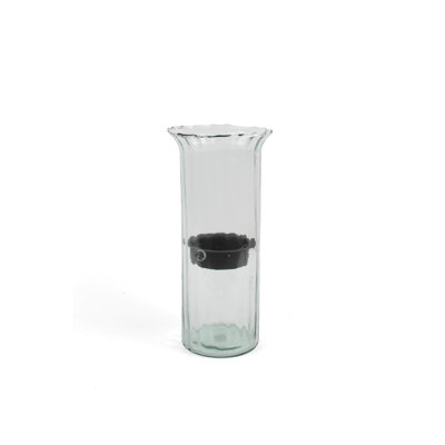Ribbed Glass Votive Candle Holder