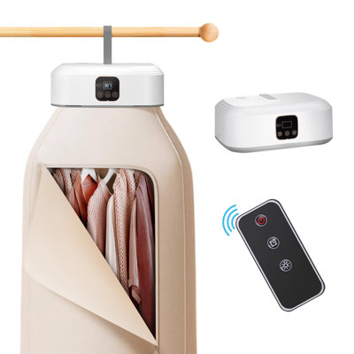 Portable Clothes Dryer, Mini Dryer with Remote Control, Small Compact Foldable Electric Dryer with Drying Bag for Travel, RV, Home, Apartment