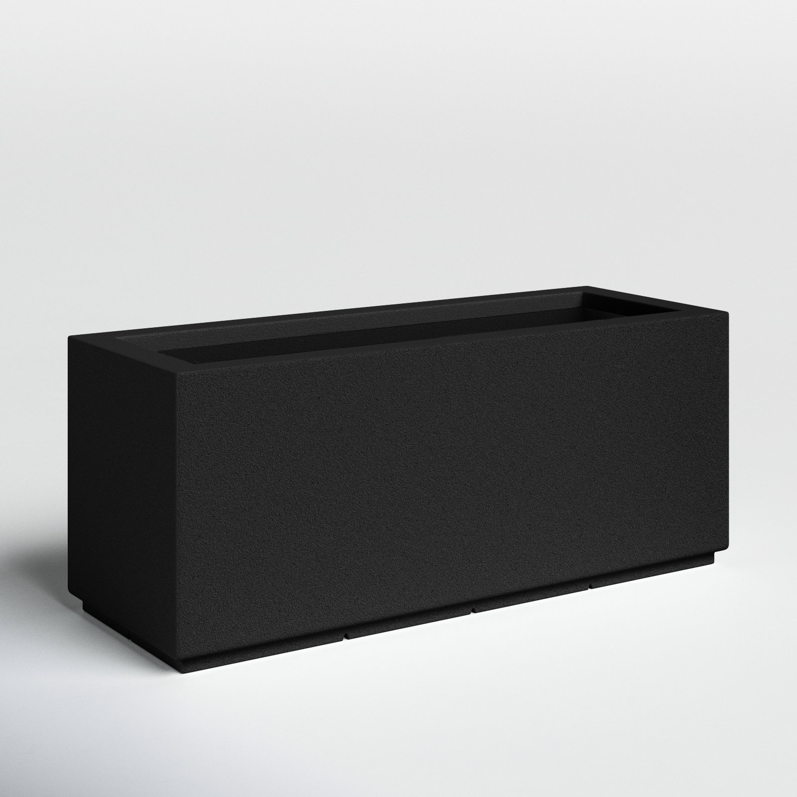 Gita Planter Box, Black, 19" H x 46" W x 17" D