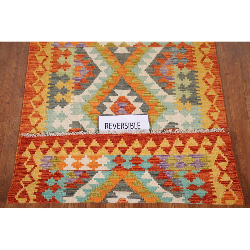Tapis décoratif en laine South Western Kilim 3 x 5