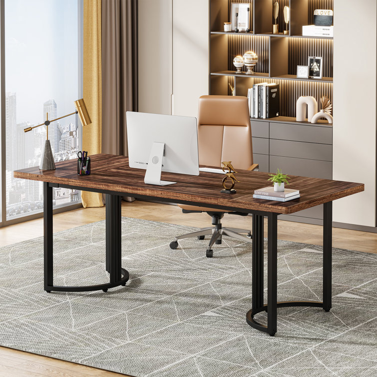 Free Shipping on Chicent L-shaped Modern Executive Desk with Ample