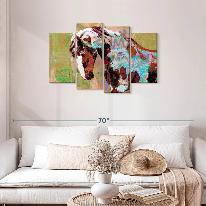 Picasso The Famous Wild Mustang, H 27 po x l 43 po