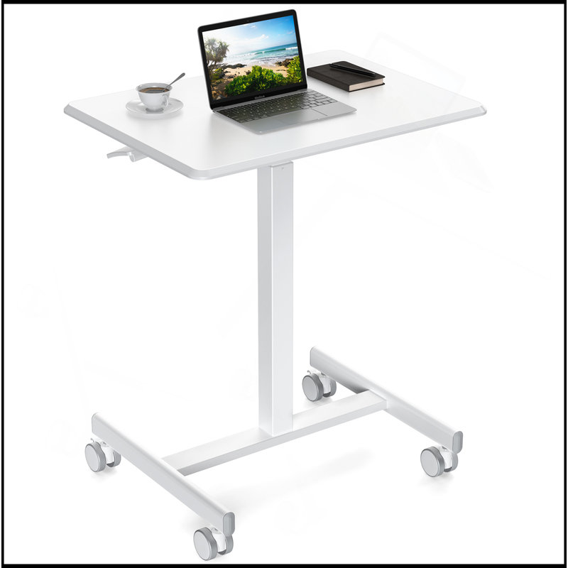 Petit chariot mobile pour ordinateur portable pour la maison, H 44 po x l 27 po x P 19 po, Blanc