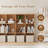 12-Cube Bookcases, Closed Back Bookshelf Storage Unit, Natural Oak Style Cabinet for Living Room Bedroom Office-916077975-916077980