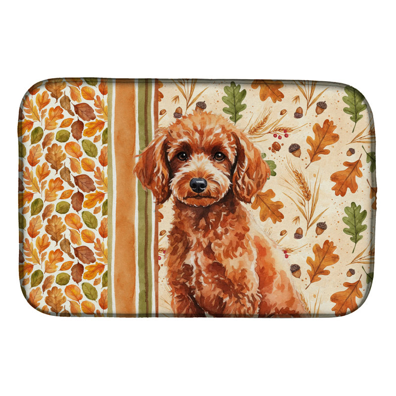 Tapis de séchage d'automne Toy Poodle