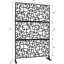 Clôture d'intimité pour l'extérieur l 76 "H48" - Métal, construction, écran autoportant noir pour balcon, pelouse, jardin,-128557882