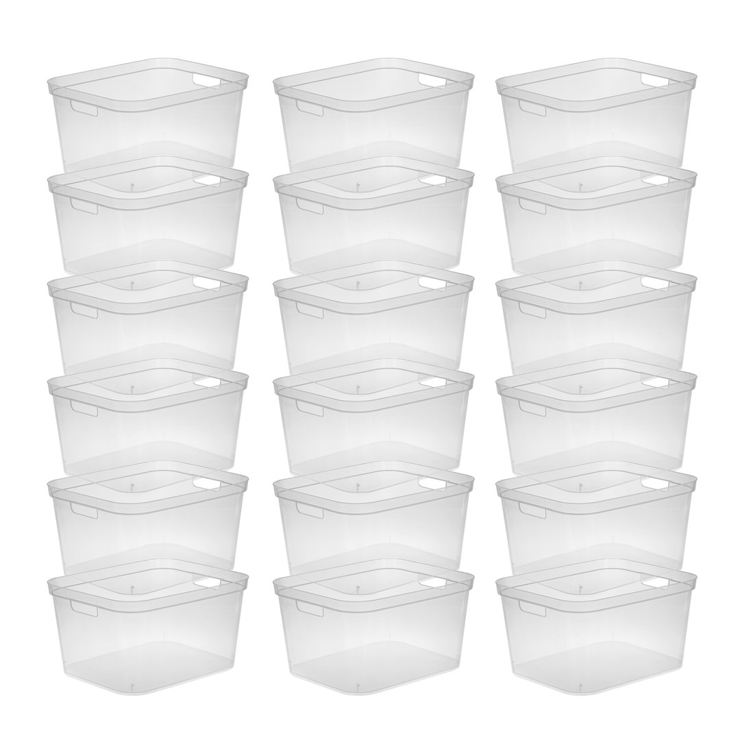 Sterilite Storage Bin w/ Carry Through Handles, Clear (18 Pack) (Set of 18) Sterilite