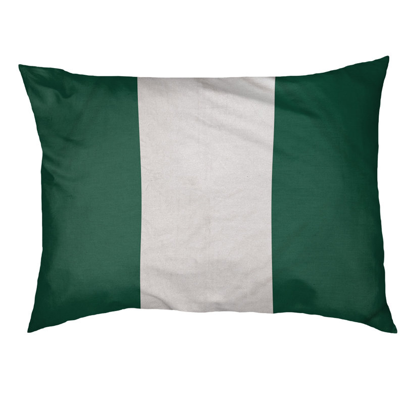 Coussin de lit pour chien Cincinnati, Grand (l 50 po x P 40 po x H 7 po), Vert/blanc