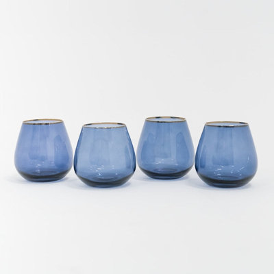 Siren 16oz. Stemless Wine Glass Set