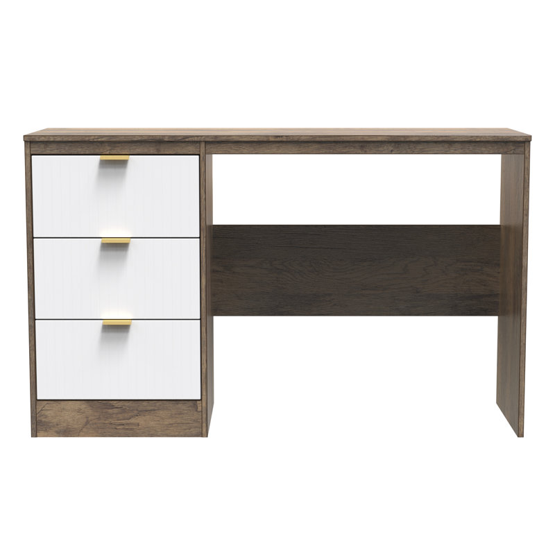 Charay Dressing Table, White Matt/Vintage Oak