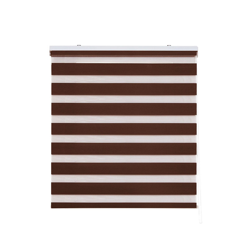 Semi Sheer Zebra Shades, 250 cm L x 145 cm W, Brown