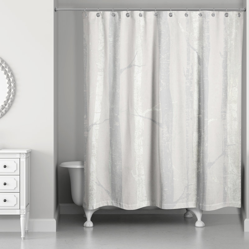 Andrae Single Shower Curtain, Light Grey