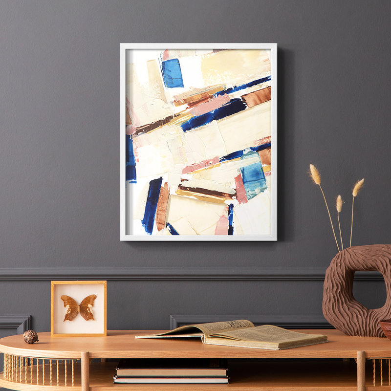 «Pivot Point II», reproduction encadrée - bois massif, Blanc, H 28 po x l 22 po