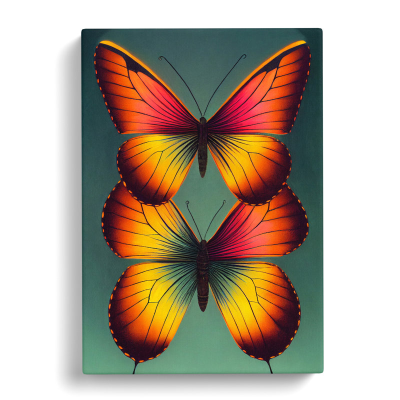 CAN-V0523-318X Butterfly Conceptual Art - Wrapped Canvas Print, 60cm H x 40cm W