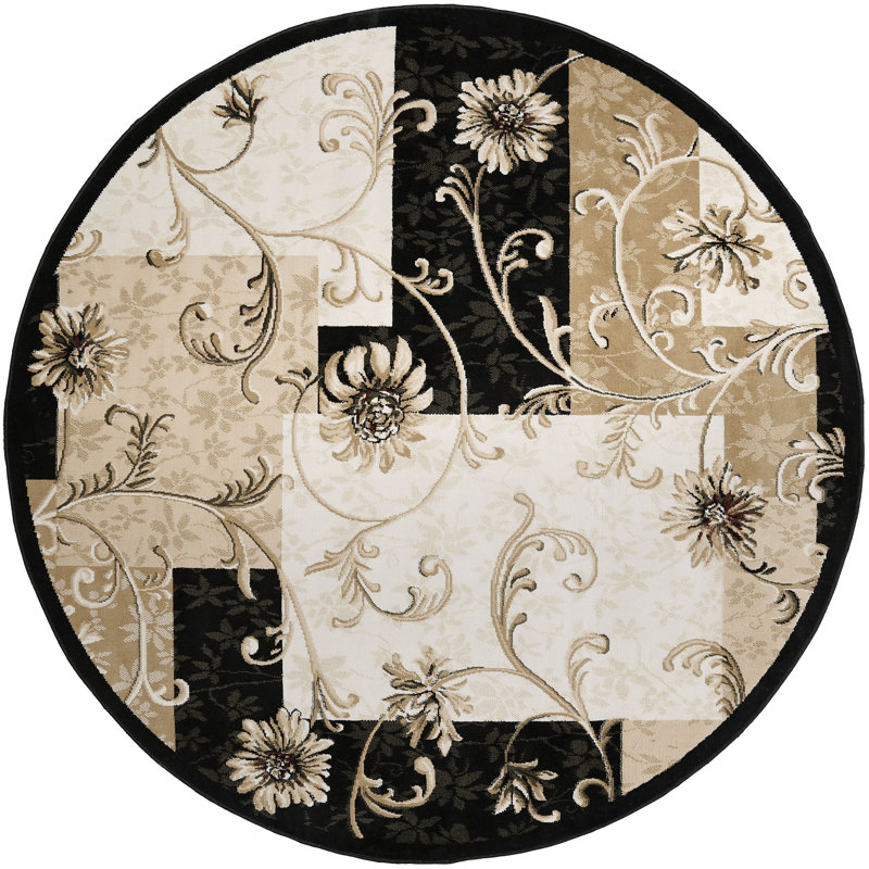 Gossard Floral Indoor Rug, Round 7'10"