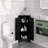 Triangle Bathroom Storage Cabinet With Adjustable Shelves, Freestanding Floor Cabinet-1612756247