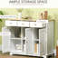 Meuble de cuisine blanc avec comptoir en bois massif, 3 tiroirs, portes et tablette réglable pour un rangement optimal - Style élégant