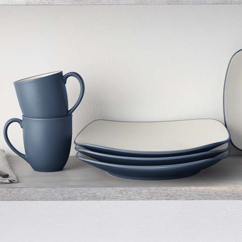 Service de table carré 16 pièces Noritake Colorwave, service pour 4, Bleu