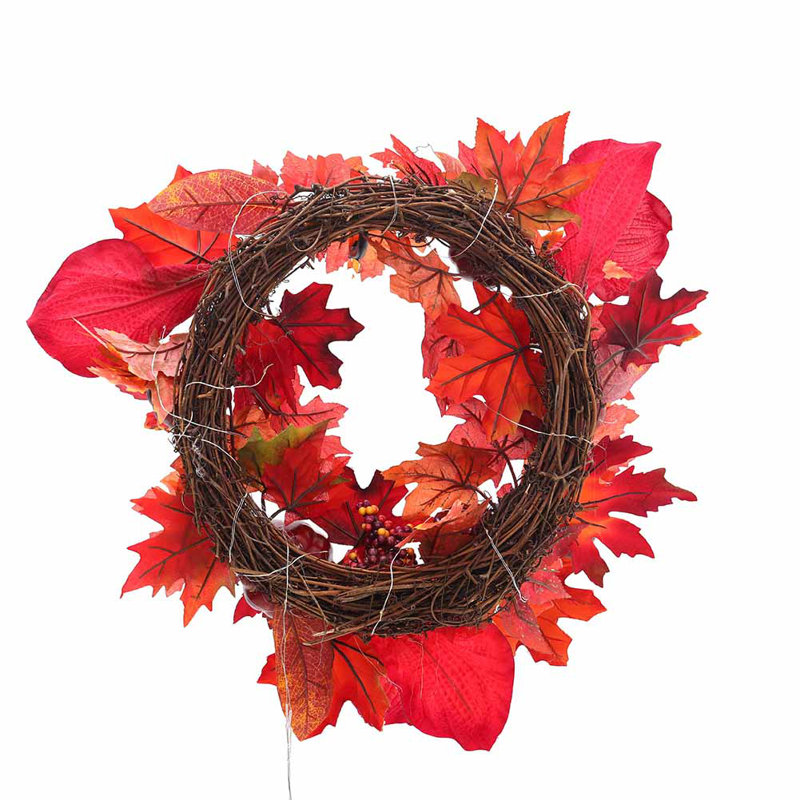 Faux Lighted 40cm Wreath