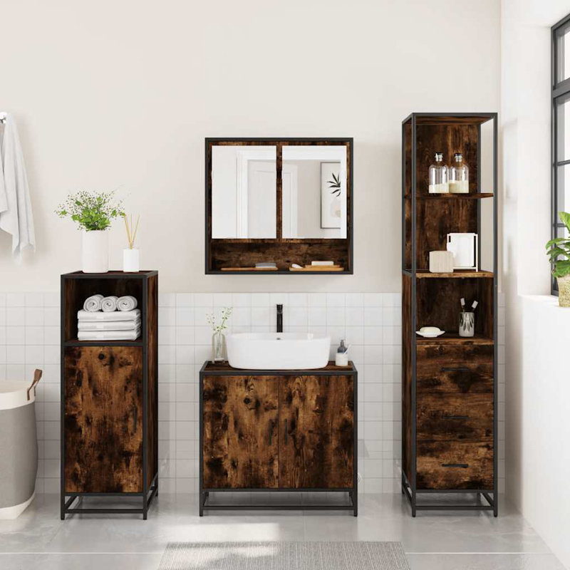 Bathroom Furniture Suite, Smoked Oak