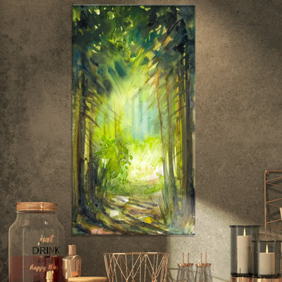 «Pathway in Summer Forest», reproduction sur toile tendue