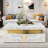 Modern Square Storage Coffee Table with 4 Drawers Contemporary Storage Table Cocktail Table Living Room Table-1178533269