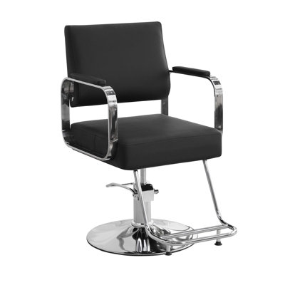 Professional Height-Adjustable Barber Chair With 360° Swivel, Ergonomic Support, Durable Steel Frame, And High-Density Memory Foam For Salon, Spa, And Home Use.