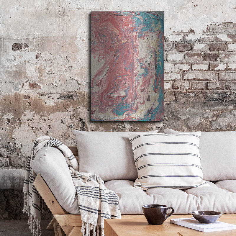 «Marbled 2» par Alicia Ludwig, art mural en métal, H 36 po x l 24 po