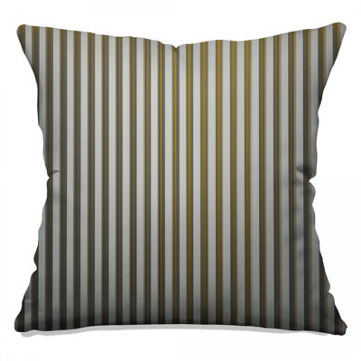 Vertical Yellow Stripes Double Sided Throw Pillows