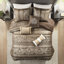 Édredon grand 7 pièces - brun / or, style céleste, design