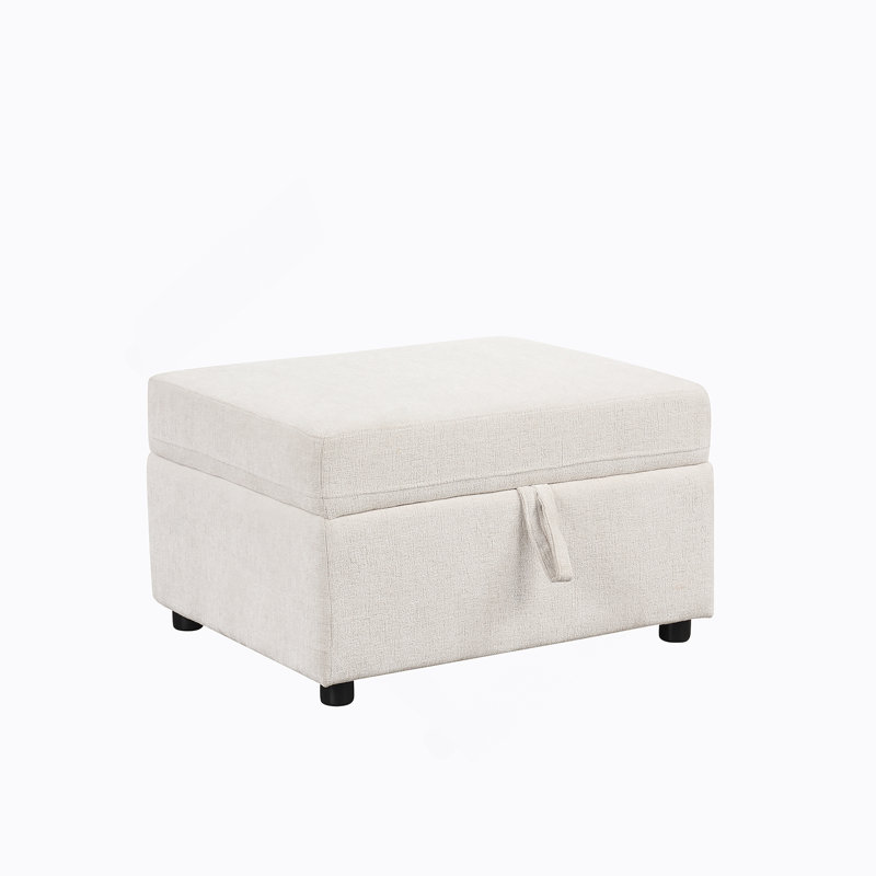 Repose-pieds avec repose-pieds 26,6 po pour le salon, la chambre à coucher, beige, Beige