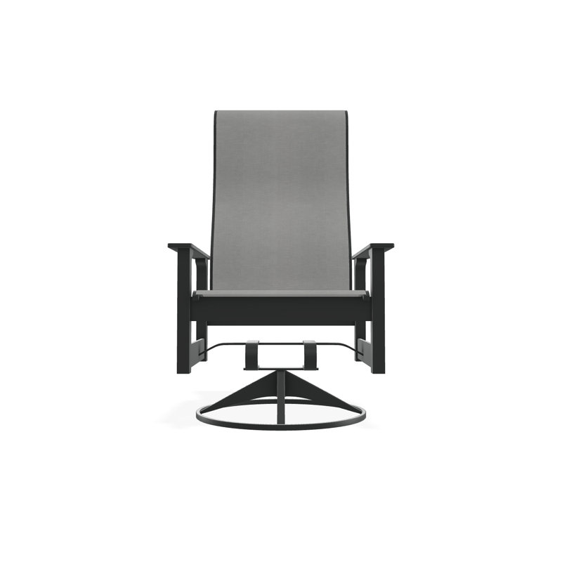 Leeward Polymer Outdoor Lounge Chair, Graphite, Alloy Sunbrella®